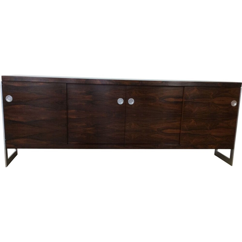 Credenza vintage in palissandro e cromo