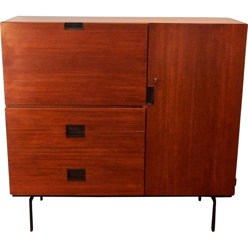 Teak vintage CU01 cabinet by Cees Braakman for Pastoe, Netherlands, 1958