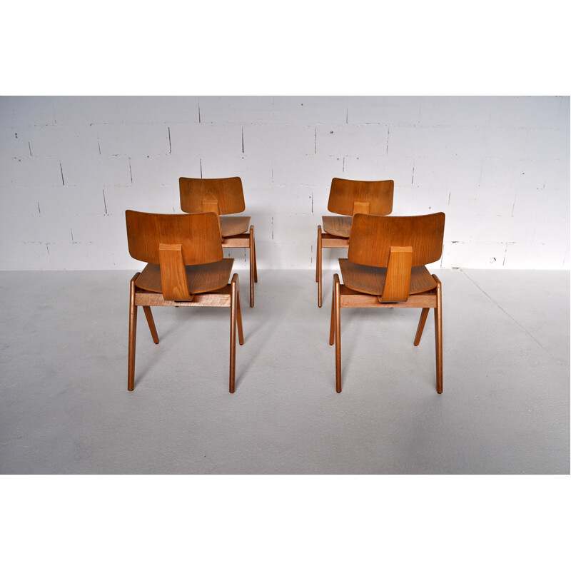 4 chairs Hillestack, Robin DAY - 1950s 