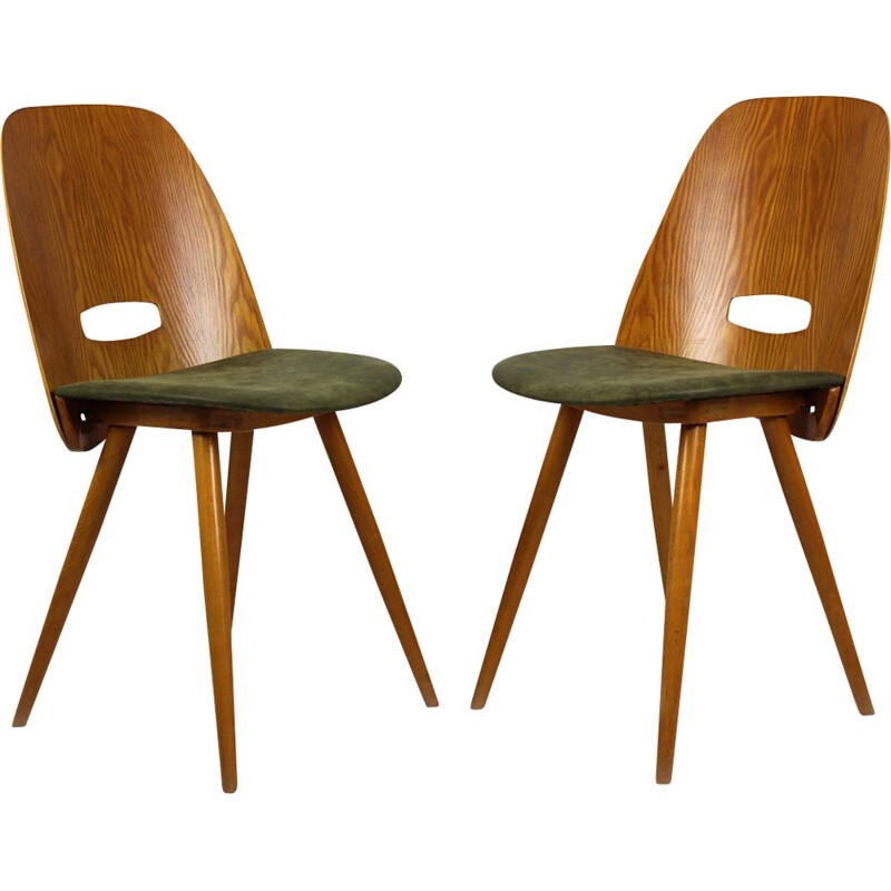 Set van 2 vintage eetkamerstoelen van František Jirák voor Tatra, 1960