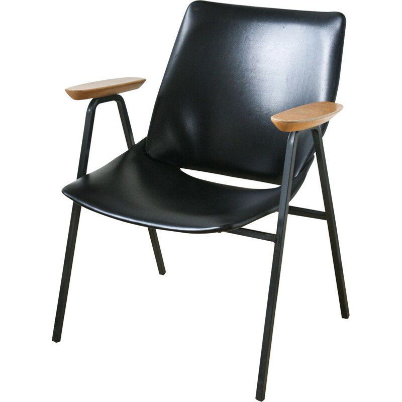 Vintage Black lounge chair model Lupina from Niko Kralj for Stol Kamnik, 1970s