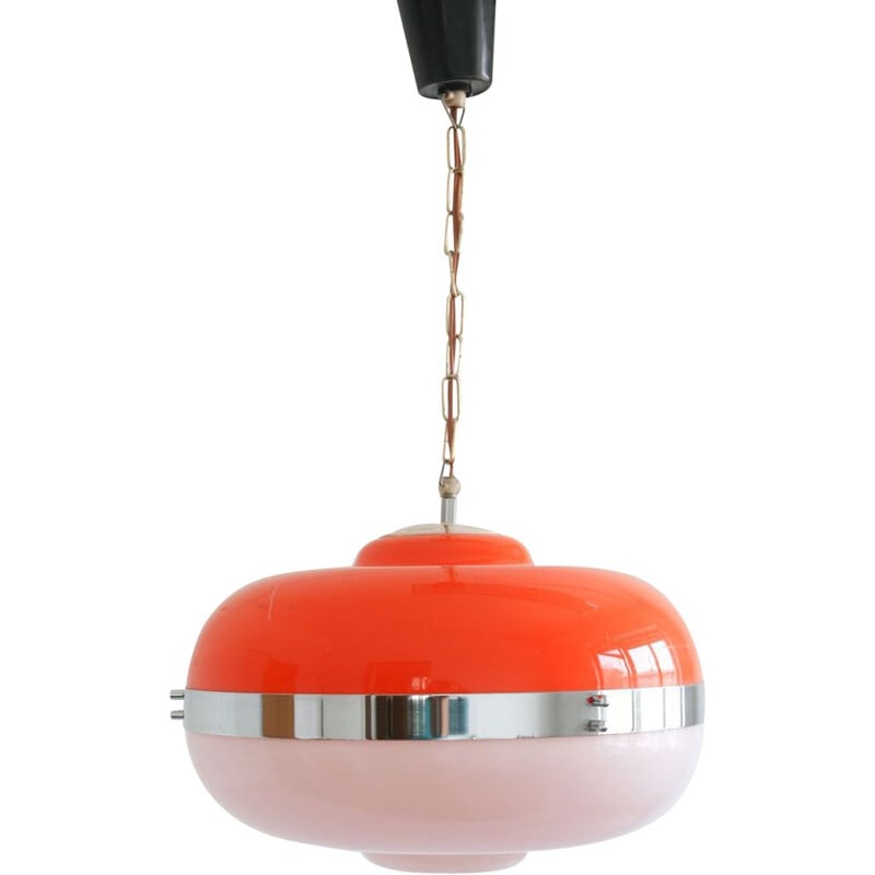 Vintage space age UFO pendant lamp from Harvey Guzzini for Meblo