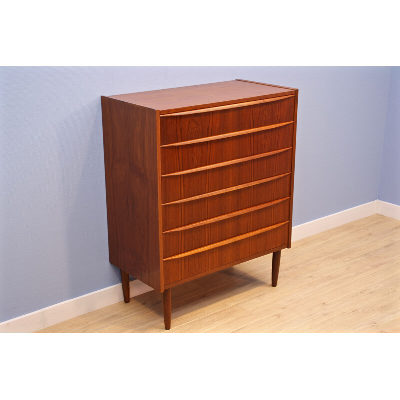 Danish vintage chest of drawers in teak, 1960s