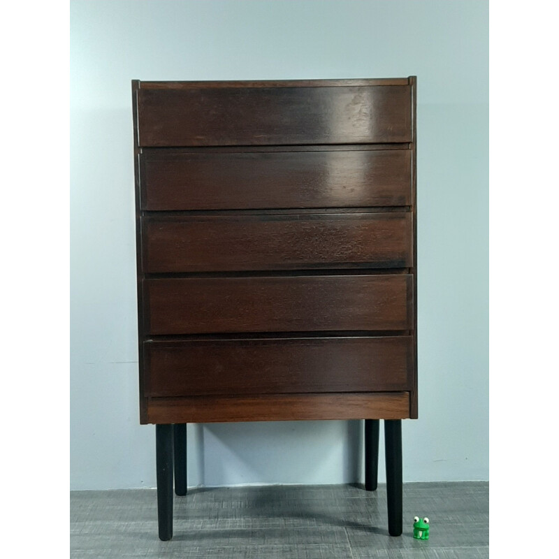 Vintage danish rosewood chest of drawers, 1960s