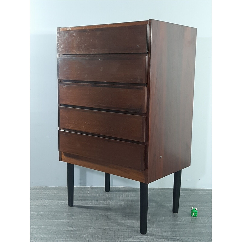 Vintage danish rosewood chest of drawers, 1960s