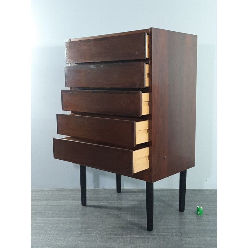 Vintage danish rosewood chest of drawers, 1960s