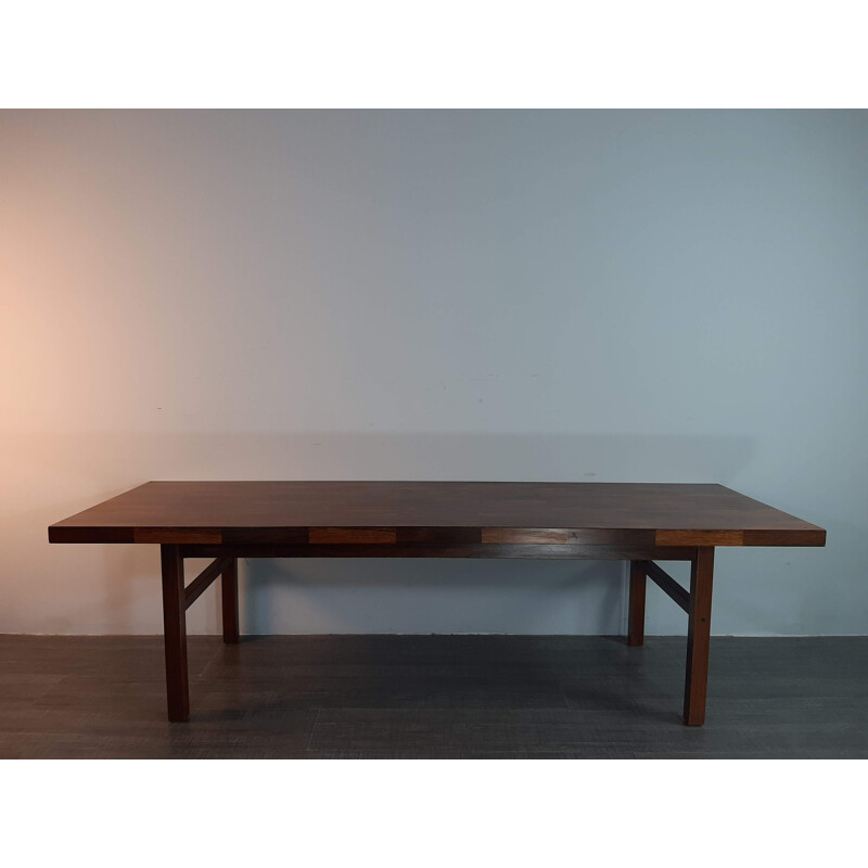 Large vintage rosewood coffee table, 1960s