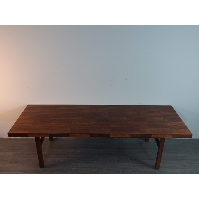 Large vintage rosewood coffee table, 1960s