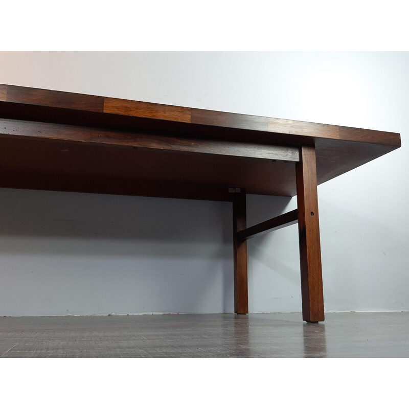 Large vintage rosewood coffee table, 1960s