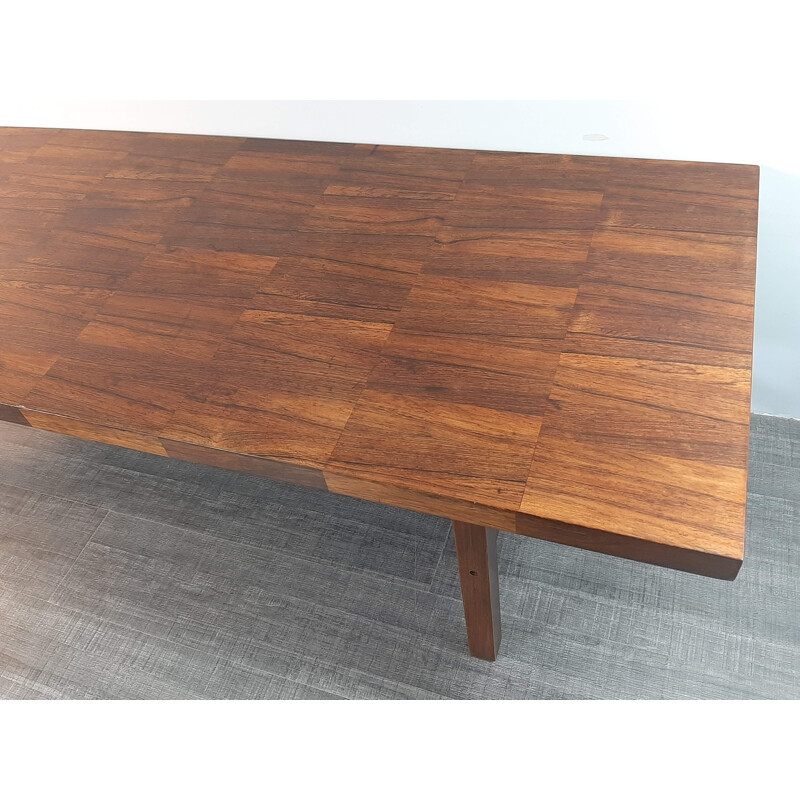 Large vintage rosewood coffee table, 1960s