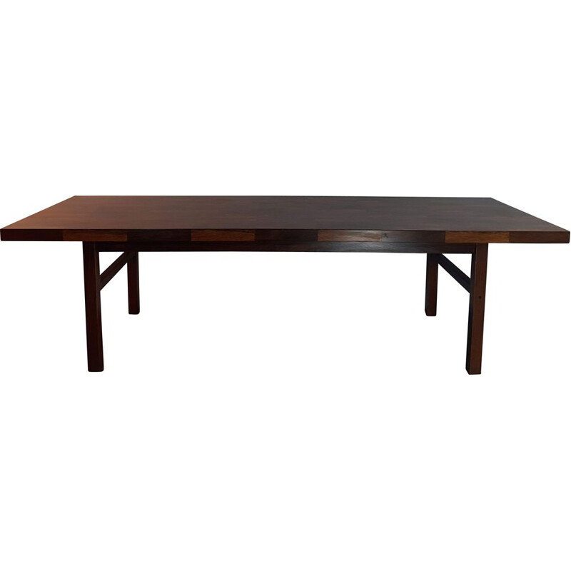 Large vintage rosewood coffee table, 1960s