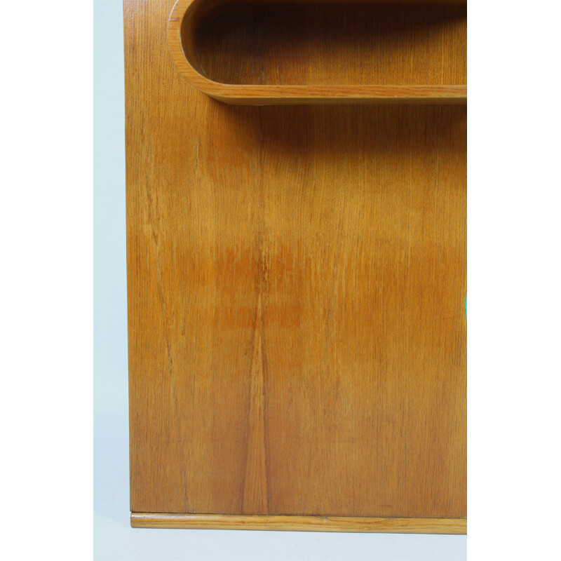 Vintage wooden Coat Rack with Mirror, 1963