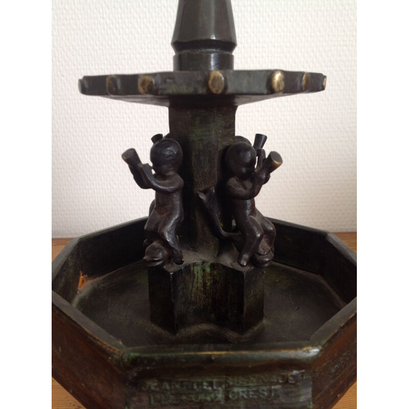 Vintage bronze fountain sculpture