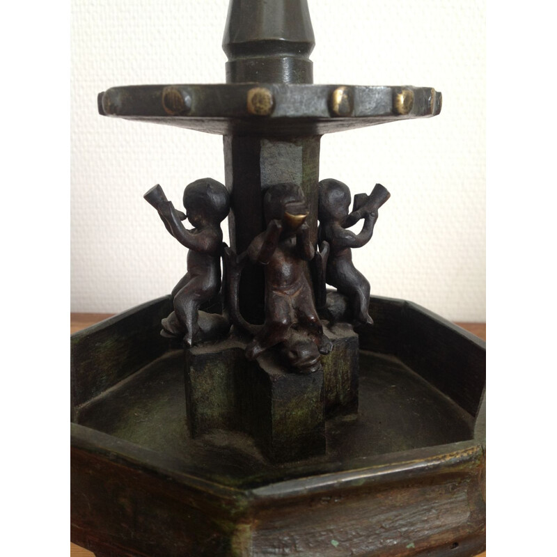 Vintage bronze fountain sculpture