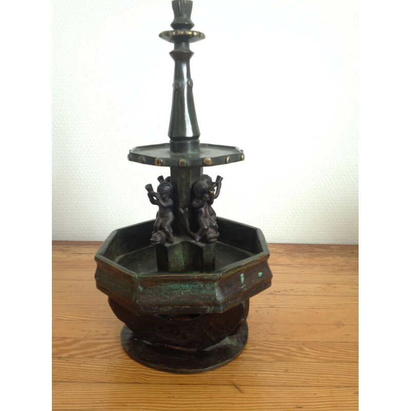 Vintage bronze fountain sculpture