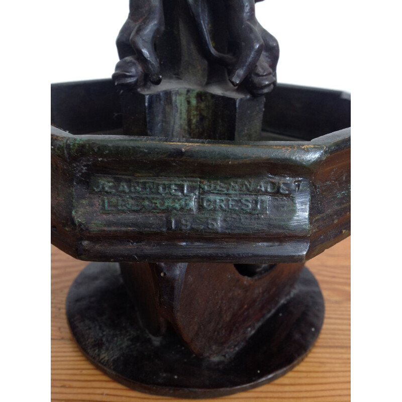 Vintage bronze fountain sculpture