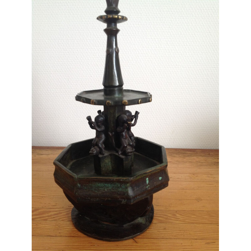 Vintage bronze fountain sculpture