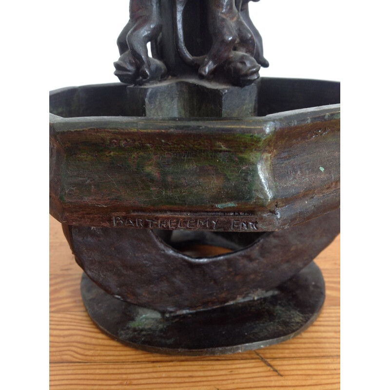 Vintage bronze fountain sculpture