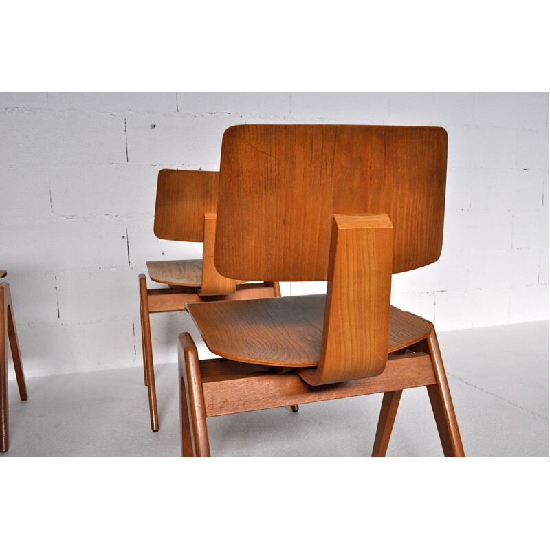 4 chairs Hillestack, Robin DAY - 1950s 