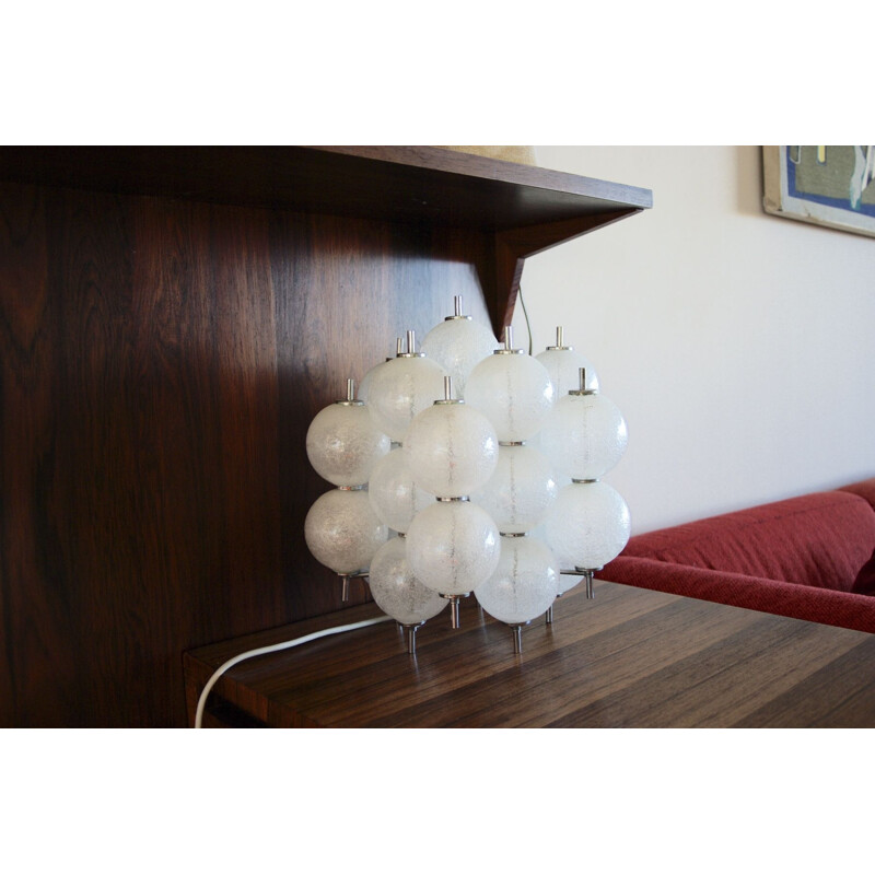 Vintage blown glass table lamp by Raak, 1960-1970