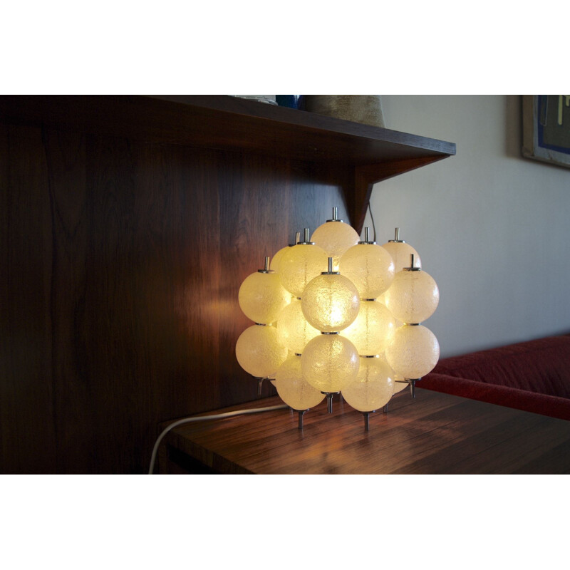 Vintage blown glass table lamp by Raak, 1960-1970