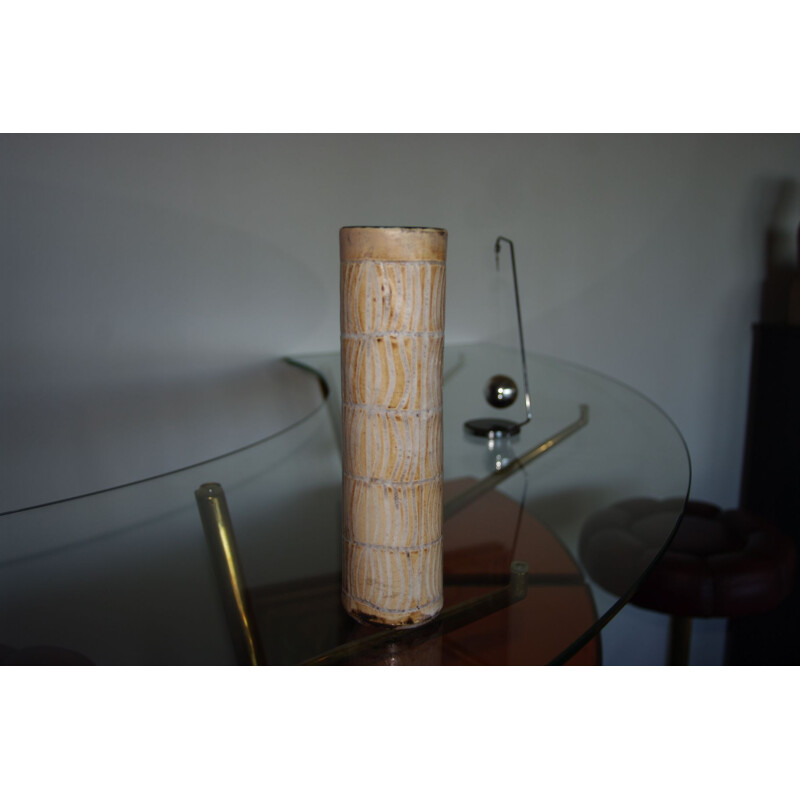 Vintage scroll vase by Jacques Pouchain
