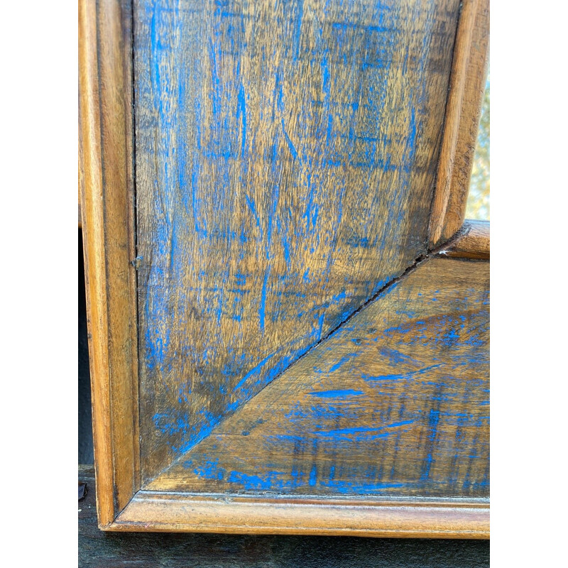 Large Vintage Mirror in bluish rosewood, 1990s