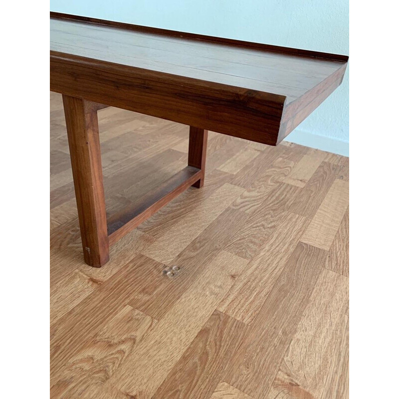 Long Vintage Scandinavian rosewood coffee table, 1990s