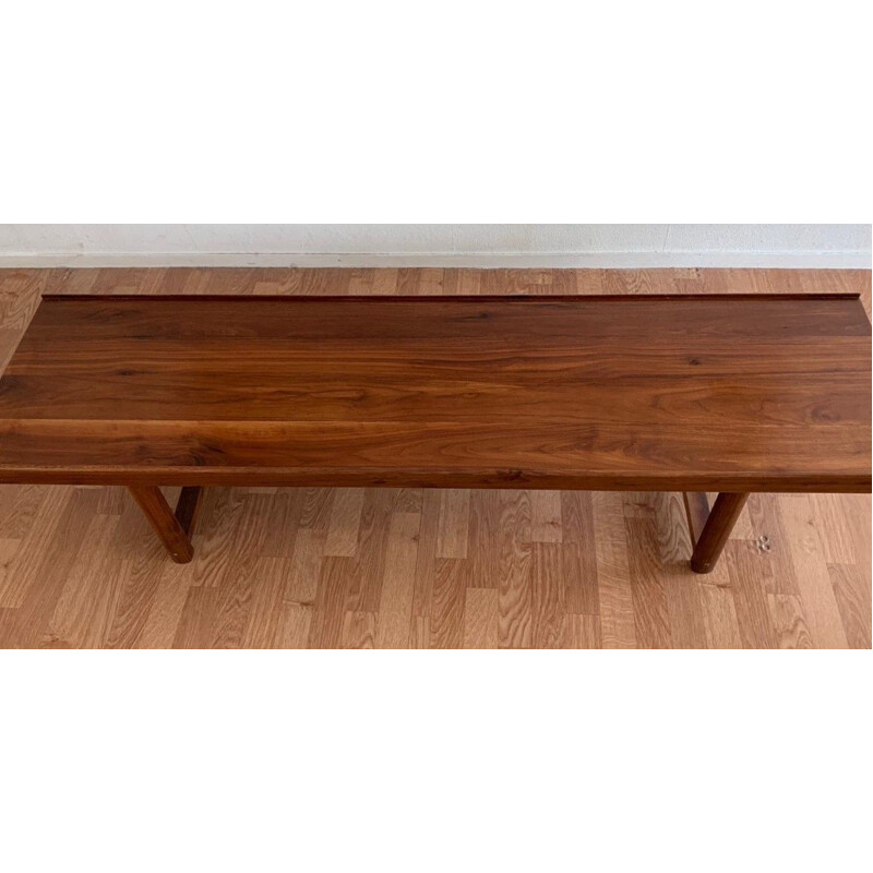 Long Vintage Scandinavian rosewood coffee table, 1990s