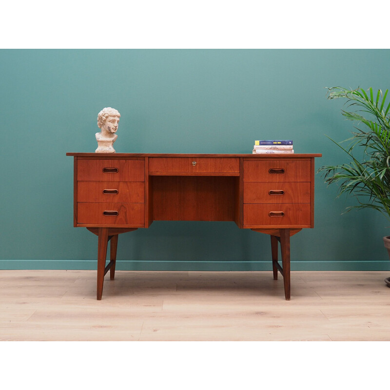 Vintage teak desk, Denmark, 1960-70s