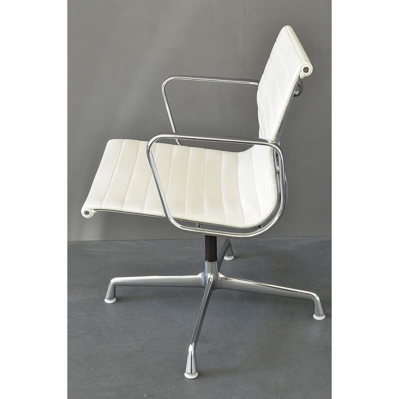 Vintage aluminium EA 108 Swivel Chair by Charles & Ray Eames for Vitra, 1980s