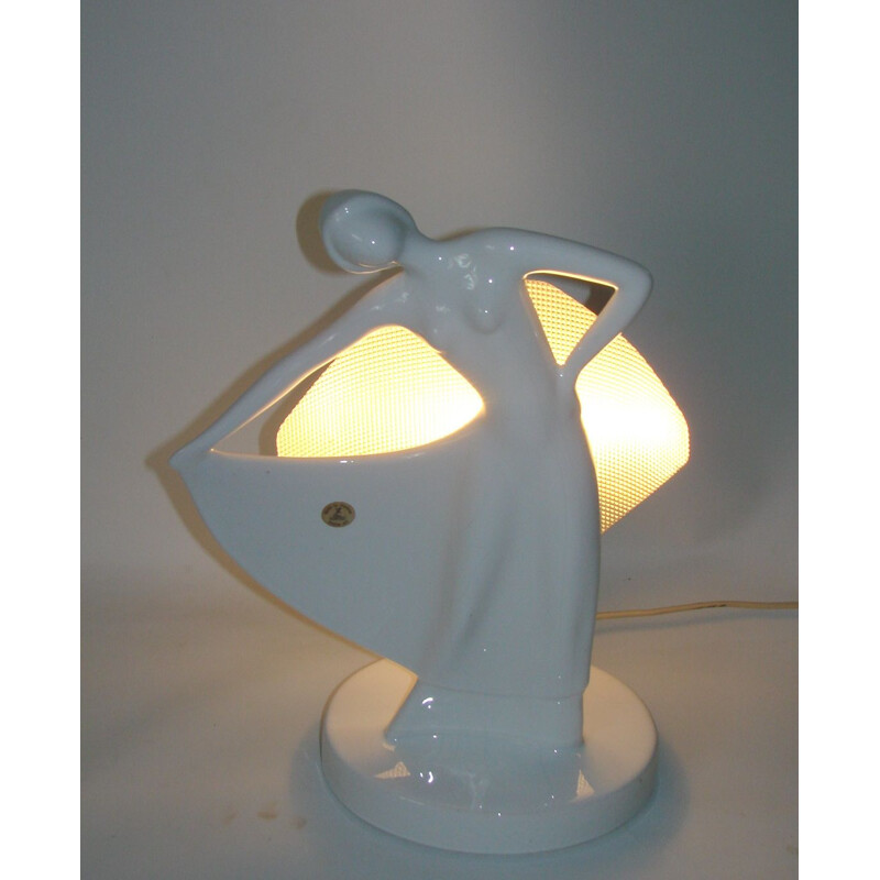 Vintage ceramic Night light, Netherlands, 1970s