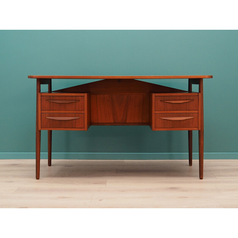 Vintage teak Desk by Gunnar Nielsen Tibergaard, 1960-70s