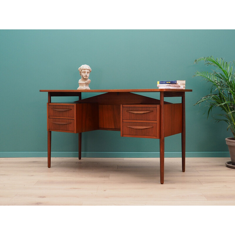 Vintage teak Desk by Gunnar Nielsen Tibergaard, 1960-70s