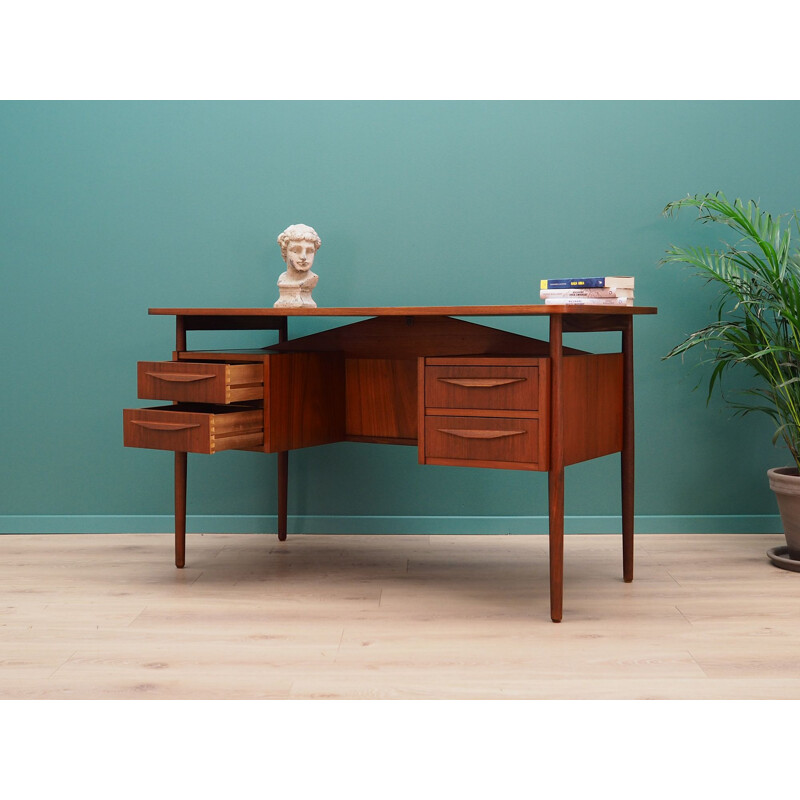 Vintage teak Desk by Gunnar Nielsen Tibergaard, 1960-70s