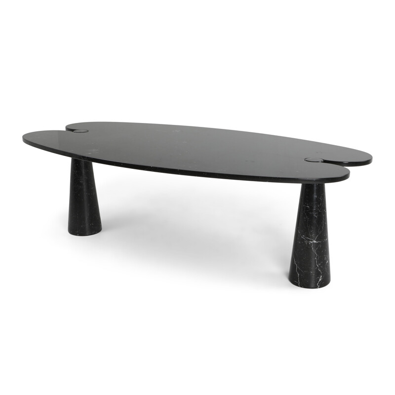 Vintage Black Marble Dining Table by Mangiarotti for Skipper, 1970s