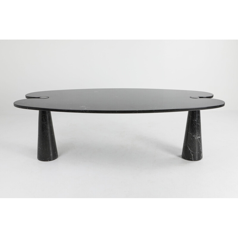 Table à repas en marbre noir de Mangiarotti pour Skipper, 1970