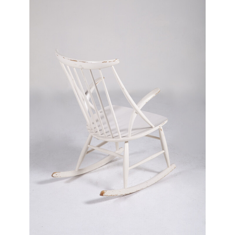 Vintage Model IW3 Rocking Chair by Illum Wikkelsø for Niels Eilersen, 1950s