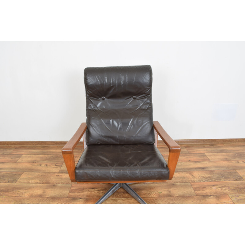 Vintage Swivel Lounge Chair by Arne Wahl Iversen for Komfort, 1960s