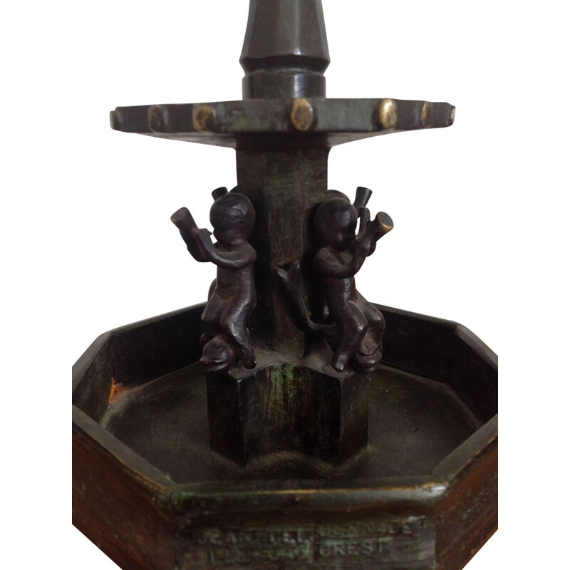 Vintage bronze fountain sculpture