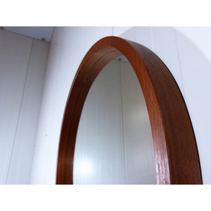 Teak wall mirror by Münchner Zierspiegel, Germany