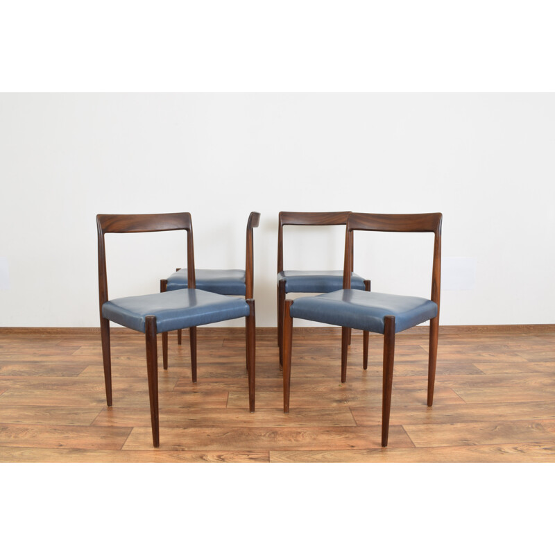 Set of 4 german vintage dining chairs from Lübke, 1960s
