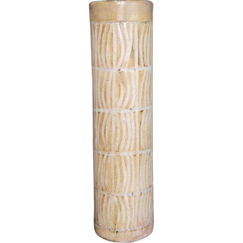 Vintage scroll vase by Jacques Pouchain