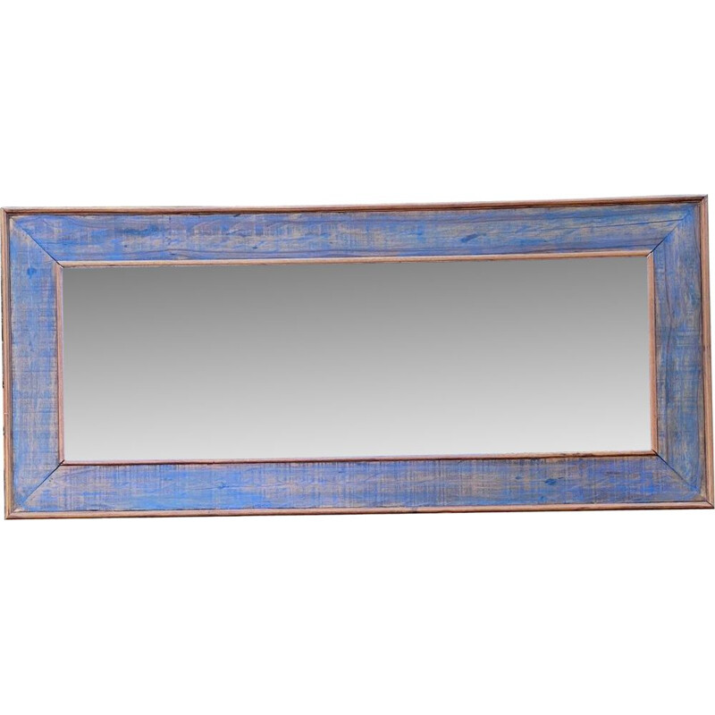 Grand Miroir vintage en palissandre bleuté, 1990