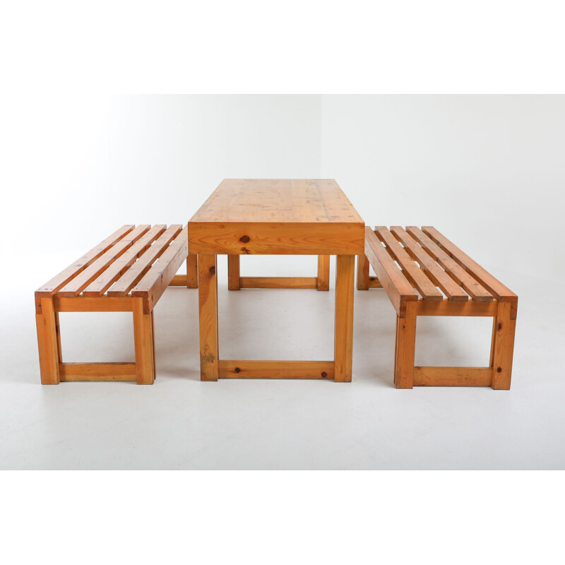 Italian pine vintage dining set from Old Vinery, 1960s