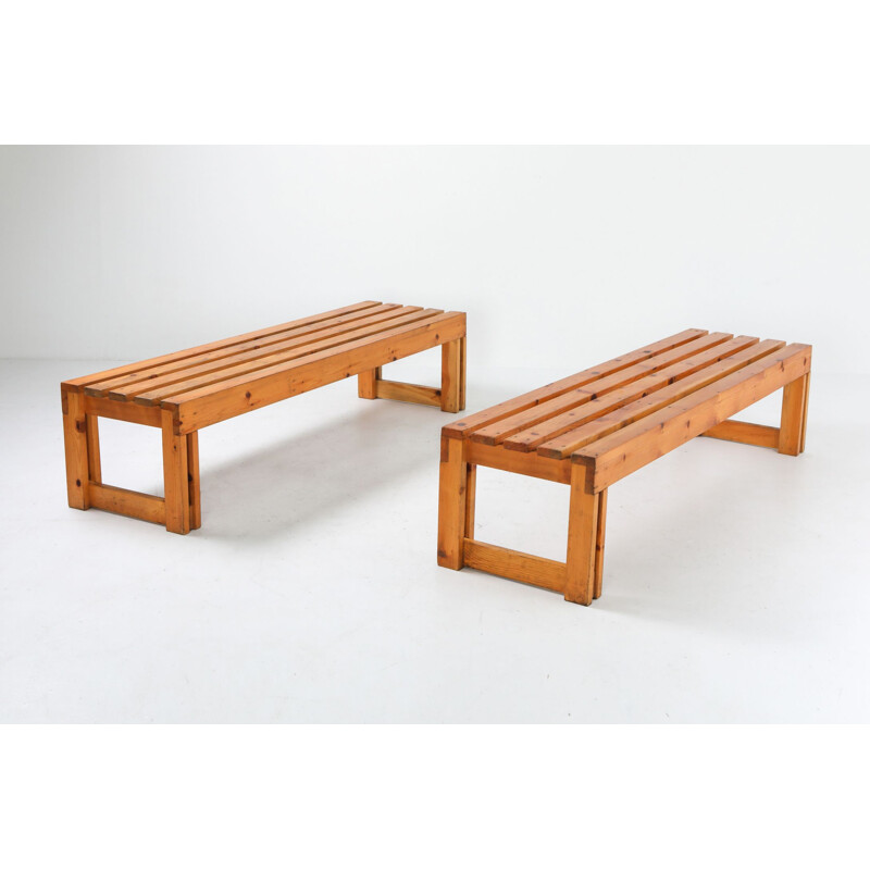 Italian pine vintage bench from Old Vinery, 1960s