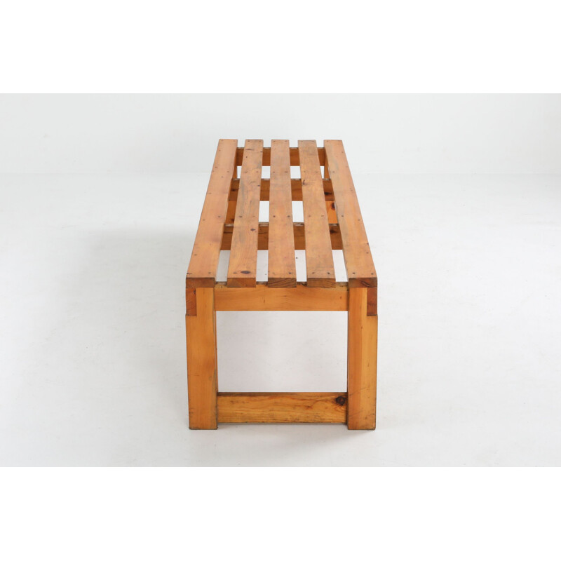 Italian pine vintage bench from Old Vinery, 1960s