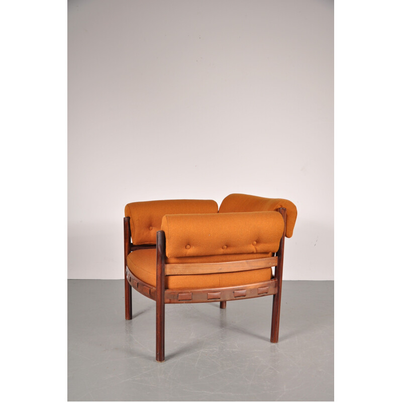 Vintage easy chair in rosewood, Arne NORELL - 1960s