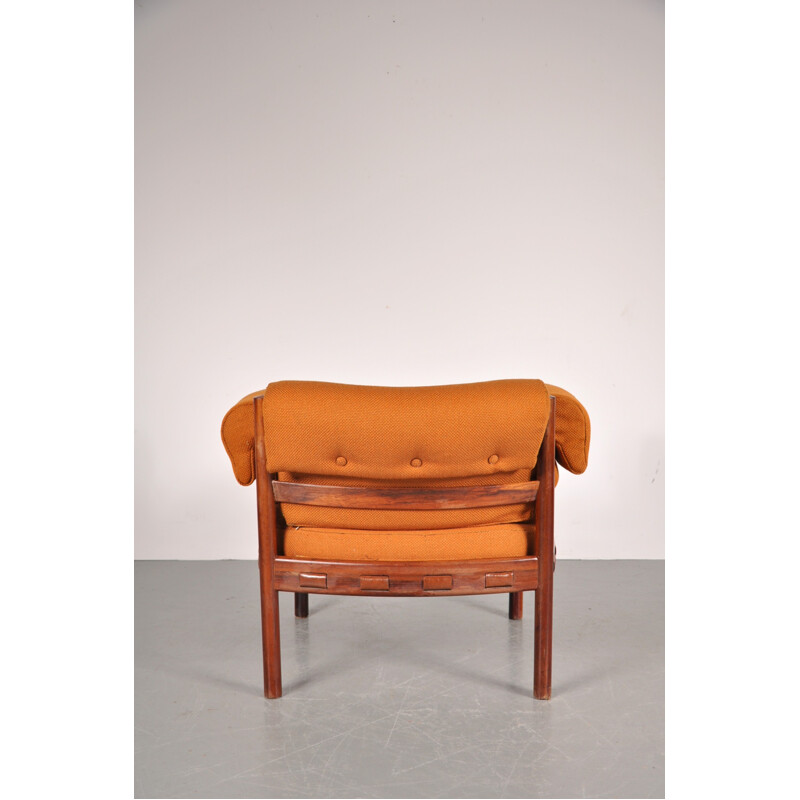 Vintage easy chair in rosewood, Arne NORELL - 1960s