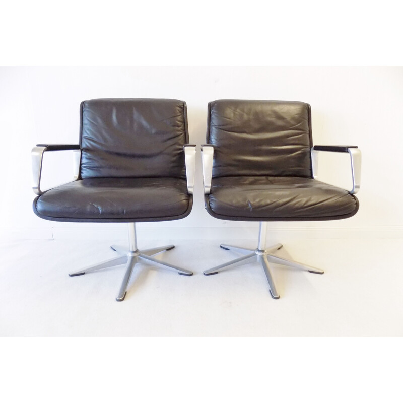 Set of 2 vintage office armchairs Delta 2000 by Delta Group, 1968